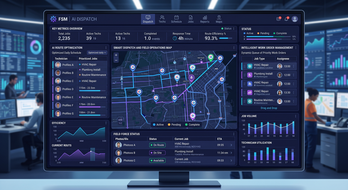 AI phone agents vs field service management software for HVAC and plumbing